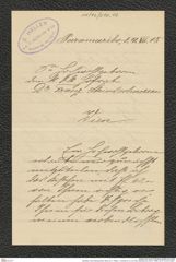 Nachlass Franz Steindachner, Brief von C. Heller; C. Kersten & Co. an Franz Steindachner (04.07.1908), Inv.Nr. 212.02, Seite 1